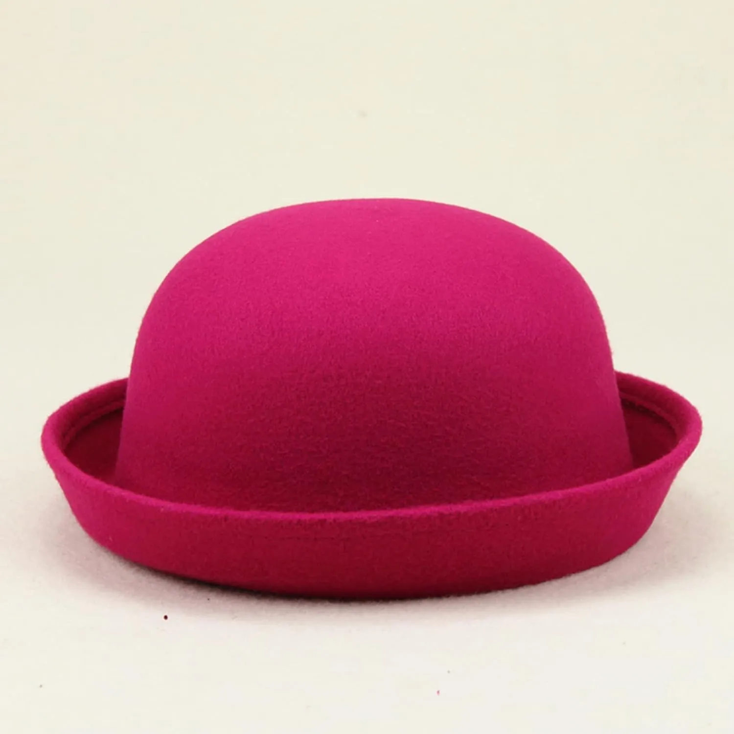 Womens Roll-up Brim Fedora Hat Elegant Adults Solid Hat Panama Bowler Bucket Hat Mens Summer hat for Unisex