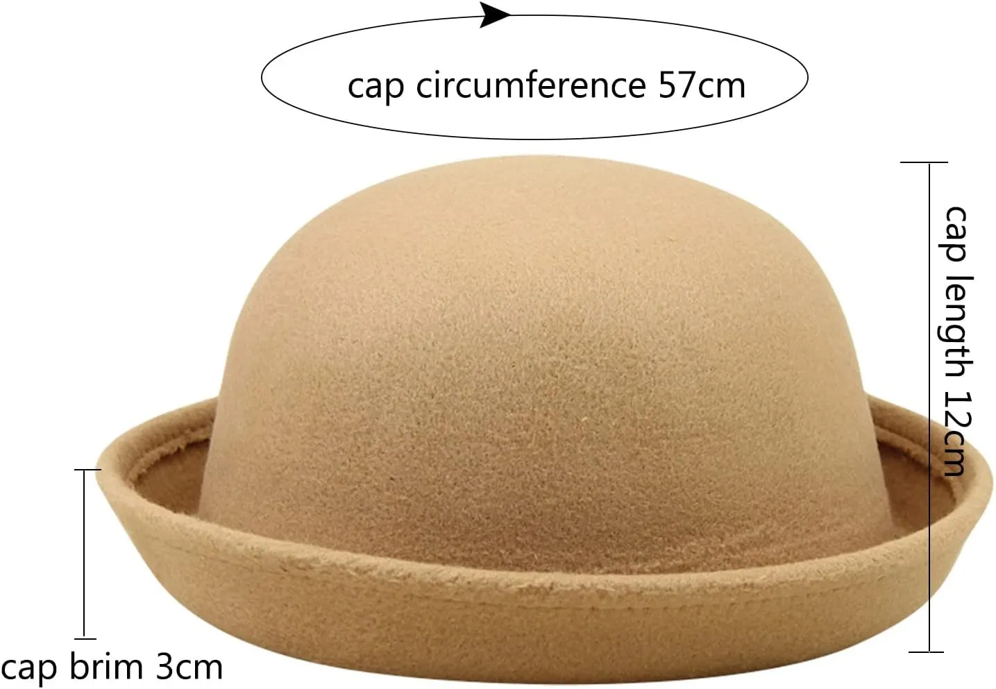 Womens Roll-up Brim Fedora Hat Elegant Adults Solid Hat Panama Bowler Bucket Hat Mens Summer hat for Unisex
