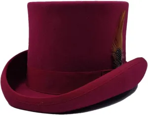 Wool Felt High Top Hat Wool Magician High Hat Jazz Top Hats Men and Women Flat Felt Hat Men's Costume Hats 45 XL 61cm