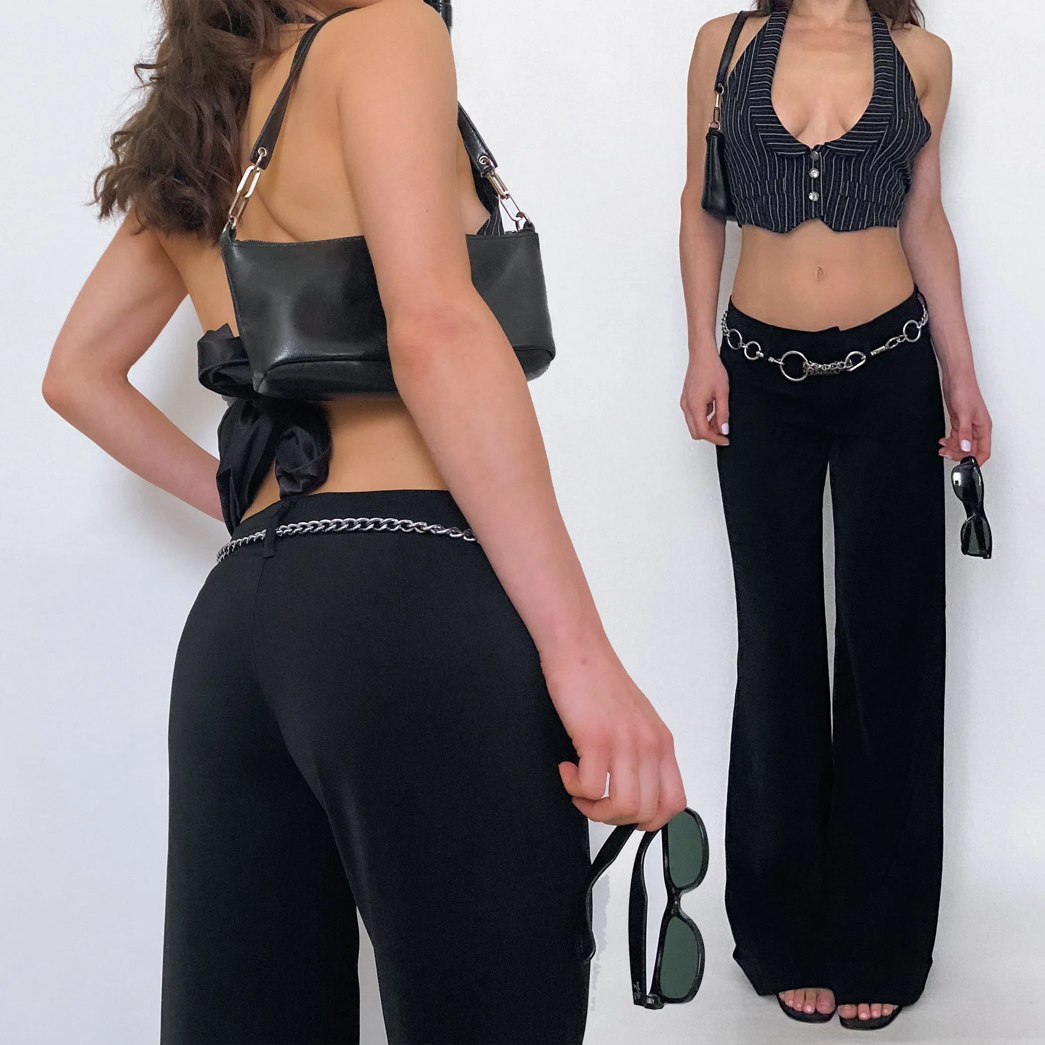 y2k l.e.i. wide leg trousers - size 3